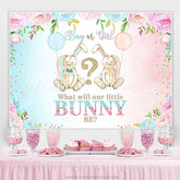 Lofaris Pink Or Blue Little Bunny Backdrop For Baby Shower